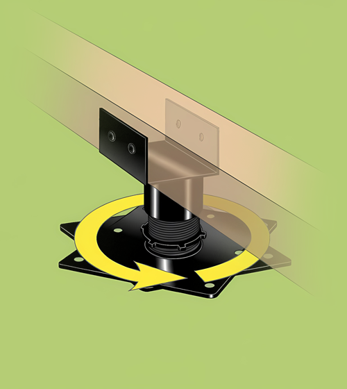 Rotate the base to reach the required height