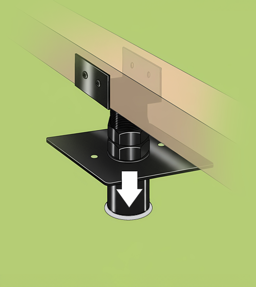 Insert the base plates and reposition the frame