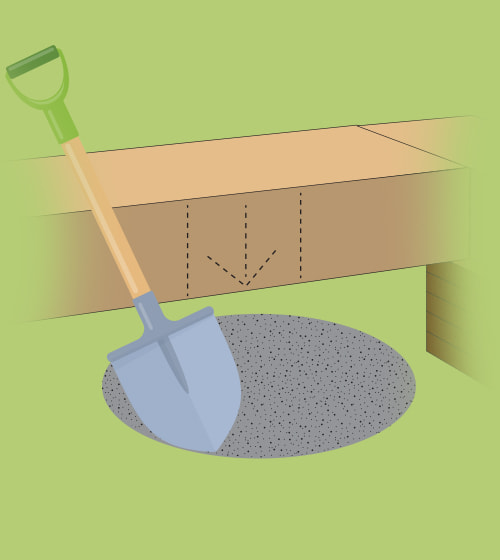 Dig the installation holes to the required depth