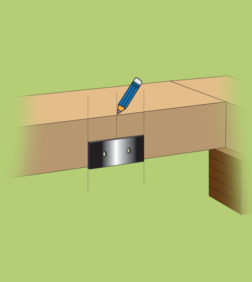 Mark the frame for the U-channel installation points