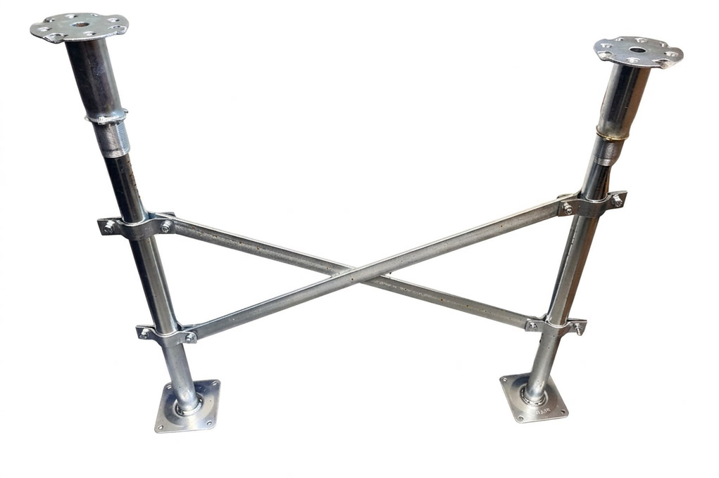 Pedestal cross bracing support